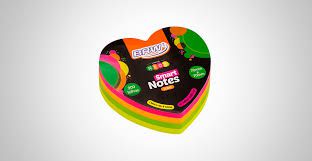 Bloco Anotacao 70x70mm C/200 Love Coracao Neon-brw