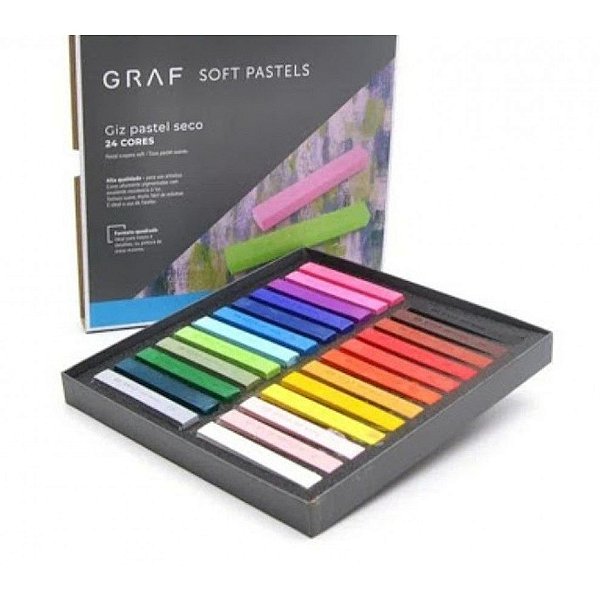 Estojo C/24 Giz Graf Pastels Seco Sortido - Cis