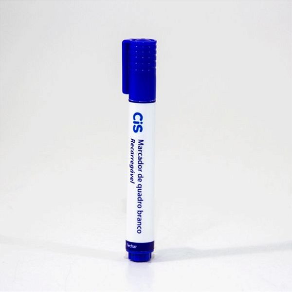 Marcador Quadro Branco Recarregavel Azul - Cis
