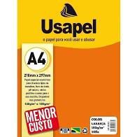Papel Couche A4 180g 50f Usapel Laranja -filipaper