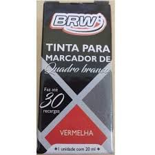 Tinta Para Marcador Quadro Branco Vermelho - Brw