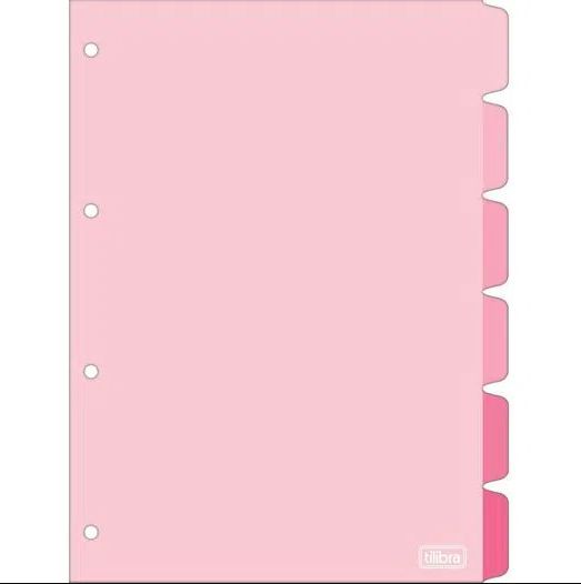 Divisorias P/fichario C/6 Academie Rosa - Tilibra