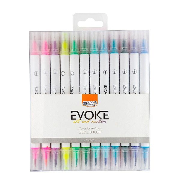 Estojo C/24 Marcador Evoke Dual Brush Pen - Brw