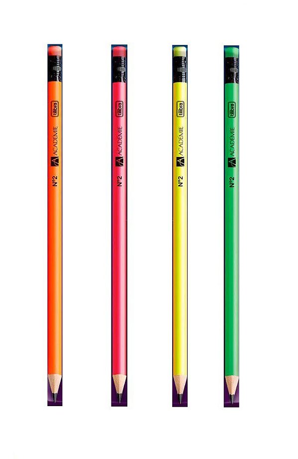 Lapis Preto N/2 C/borracha Academie Neon -tilibra