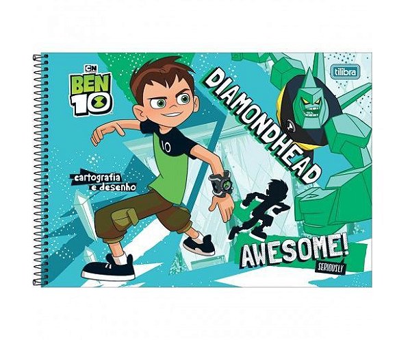 Caderno De Desenho C/d 96fls Ben 10  - Tilibra