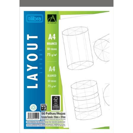 Caderno Coleg A4 Layout 75g 50f Academie - Tilibra