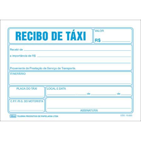 Bloco Recibo Taxi - Tilibra