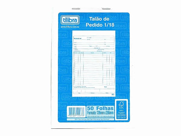 Bloco Pedido 1/18 Medio - Tilibra