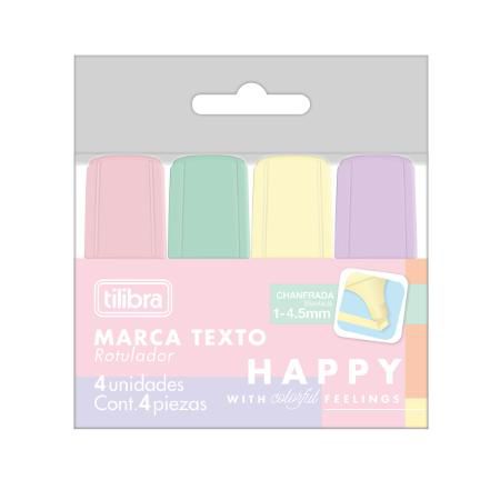Marca Texto C/4 Mini Happy - Tilibra