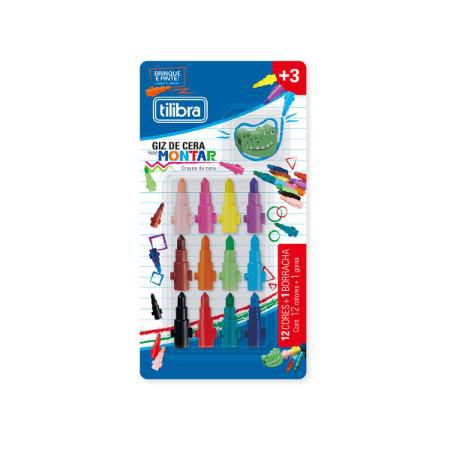 Giz De Cera C/12 Para Montar - Tilibra