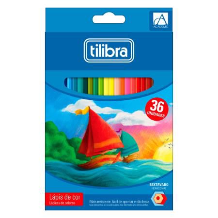 Lapis Cor 36 Cores Sextavado Academie - Tilibra