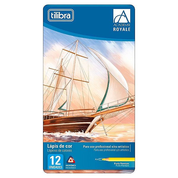 Lapis Cor 12 Cores Triangular Academie - Tilibra