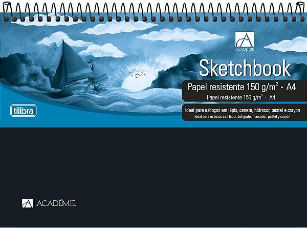 Caderno Esp Cd A4 50f Aa Academie Sketch - Tilibra