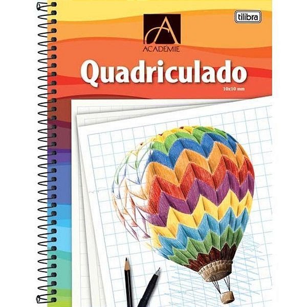 Caderno Esp Cd 96f Quadriculado Academie- Tilibra