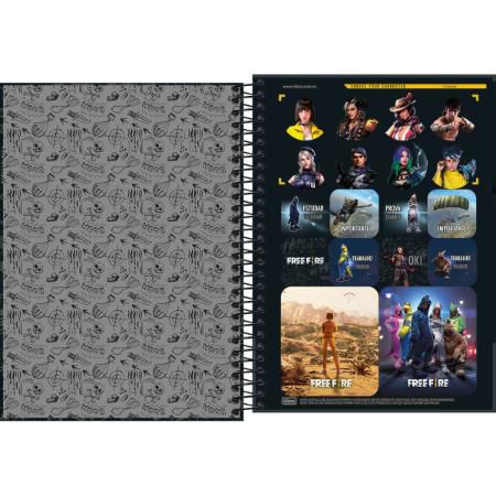 Caderno Esp Cd 1/4 80f Free Fire - Tilibra