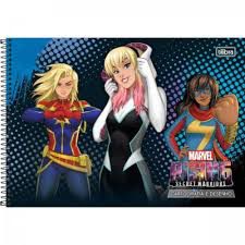 Caderno Esp Cd Cartografia 80f Marvel Ris -tilibra
