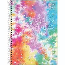Caderno Esp Cd Univ 1m 80f Good Vibes - Tilibra
