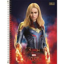 Caderno Esp Cd Univ 1m 80f Captain Marvel -tilibra
