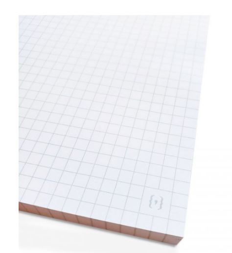 Bloco Fichario B5 90g 80f Coleg Quadric Bco - Nali