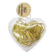 Clips C/20 Coracao Dourado - Tilibra