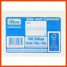 Bloco Vale 100f S/canhoto - Tilibra