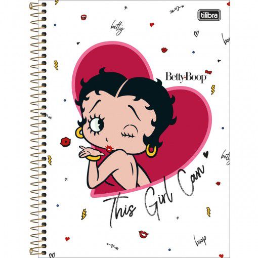 Caderno Esp Cd Univ 10m 160f Betty Boop - Tilibra