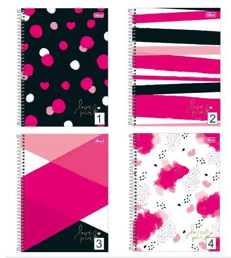 Caderno Esp Cd Univ 1m 80f Love Pink - Tilibra