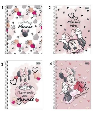 Caderno Esp Cd Univ 1m 80f Minnie Light - Tilibra