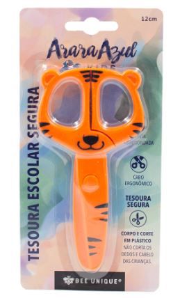 Tesoura Escolar Sem Lamina Tigre - Bee