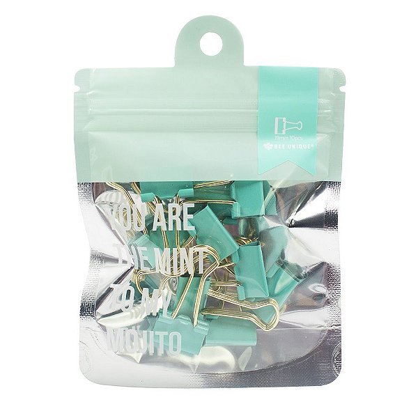 Prendedor De Papel 19mm Pct C/10und Verde - Bee