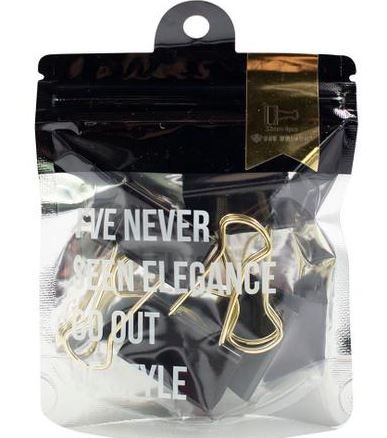 Prendedor De Papel 25mm Pct C/8und Preto - Bee