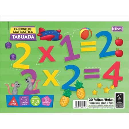 Caderno Cartilha 20f Matematica Tab Acad - Tilibra