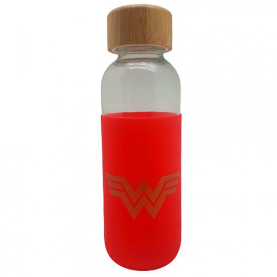 Garrafa 450ml Vidro Silicone Mulher Maravil - Zona