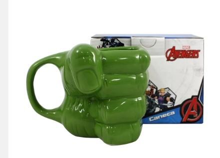 Caneca 350ml Formato 3d Mao Hulk- Zona