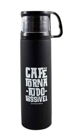 Garrafa 500ml Tp C/xicara Cafe - Zona