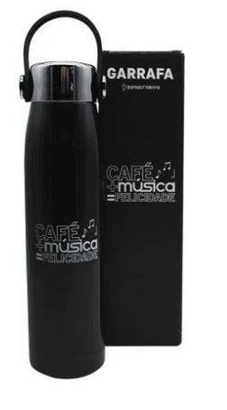 Garrafa 400ml C/alca/fone Cafe E Musica - Zona