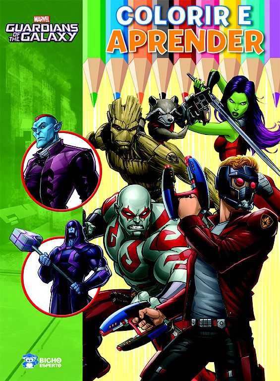 Colorir E Aprender Marvel Guardioes Galaxia -bicho