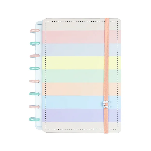 Caderno A5 Arco Iris Pastel - Caderno Inteligente
