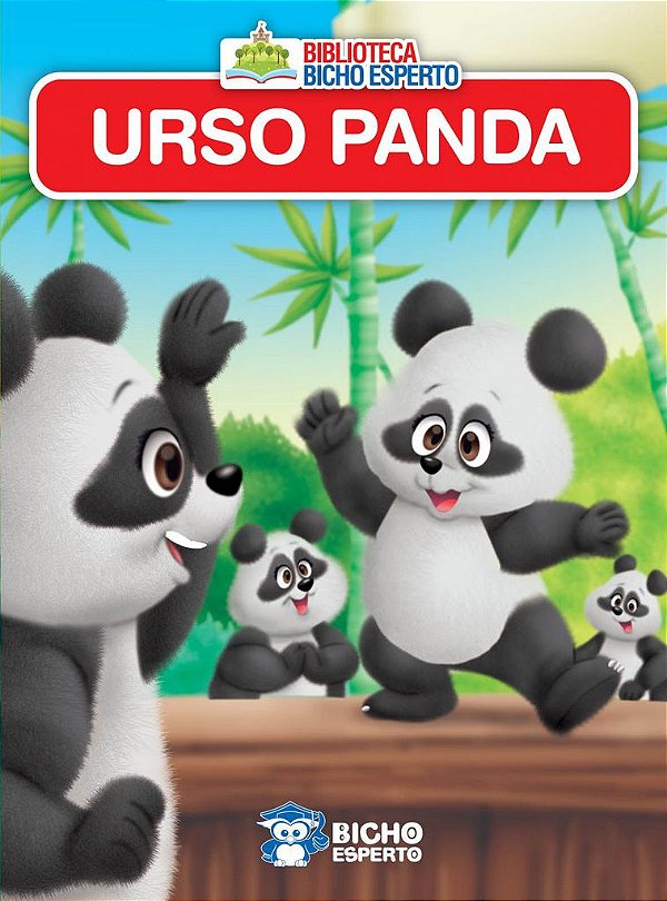 Mini Biblioteca Animais - Urso Panda - Bicho Esper