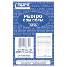 Bloco Pedido C/ Copia Azul 25x2 104x143mm - Sd