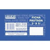 Ficha Pautada 3x5 100f 127x76mm - Sd