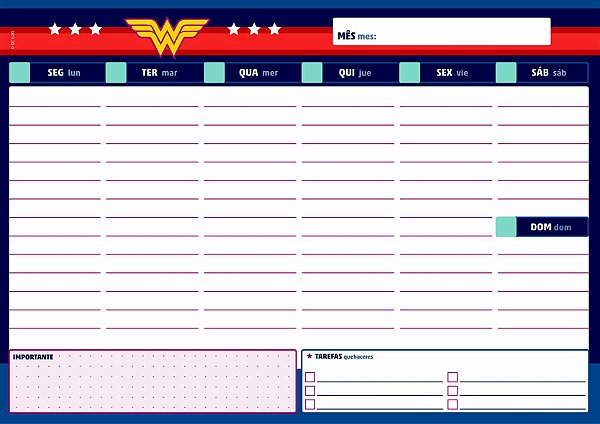 Bloco 52f Planner Semanal Mu Maravilha - Jandaia