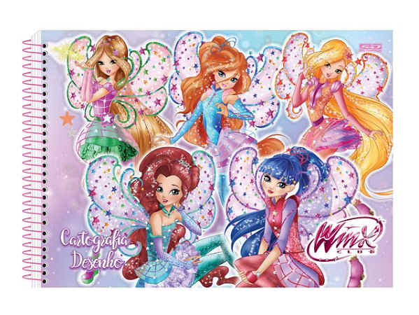 Caderno Esp Cartografia Cd 60f Winx - Sd