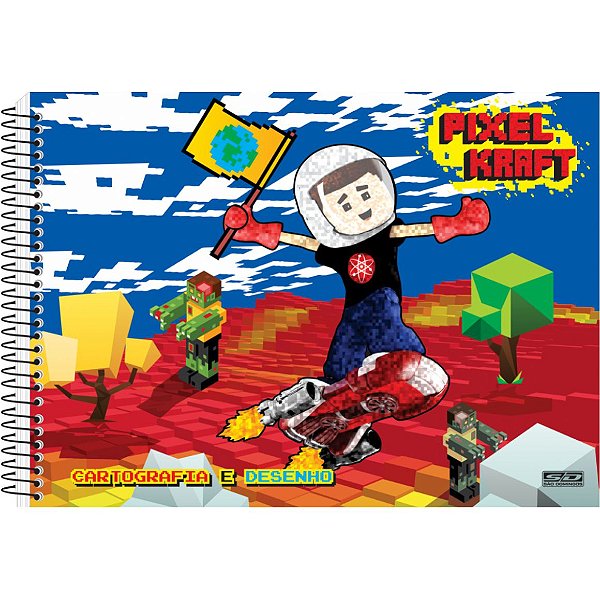 Caderno Esp Cartografia Cd 60f Pixel Kraft - Sd