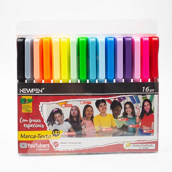Marca Texto C/16 Up Youtubers Collection - Newpen
