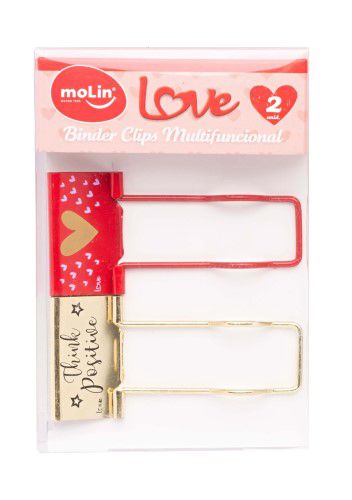 Binder Clips C/2 Love Multifuncional - Molin