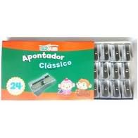 Apontador Escolar C/24 1 Furo Metalico - Leo E Leo