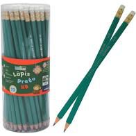 Lapis Grafite Hb C/borracha C/72 Sext Verde - Leo