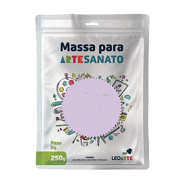 Massa E V A 250g Pastel Lilas - Leoarte