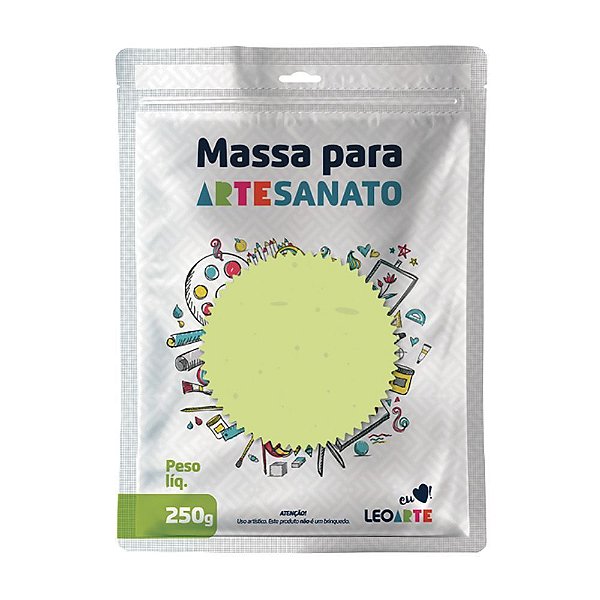 Massa E V A 250g Pastel Verde - Leoarte